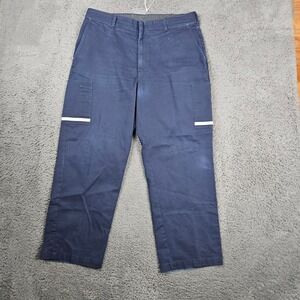 FedEx Stan Herman Work Pants Navy Blue 38R 29 Polyester Cotton Blend